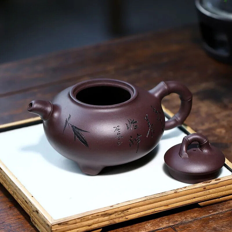 Chinese Yixing Purple Clay Teapot Filter Tea Infuser Customized Zisha Teaware