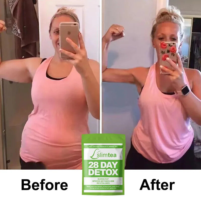 Chinese Herbal Slimming Flat Belly Tea 28 Days Detox Burn Tummy Tea