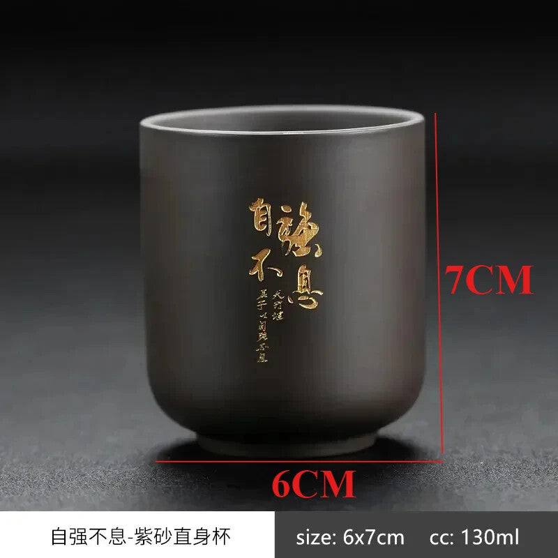 Chinese Yixing Purple Clay Teacup Coffee Cup Oolong Tea Handmade Tea Cup