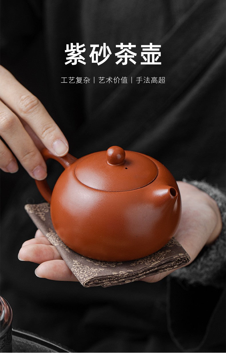 Purple Sand Teapot Dahongpao Tea Xishi Pot Handmade Ceramic Kung Fu Tea Set