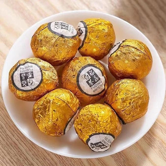 500g FuDing Ball-shaped Aged Shou Mei Longevity Eyebrow Handmade pearl White Tea
