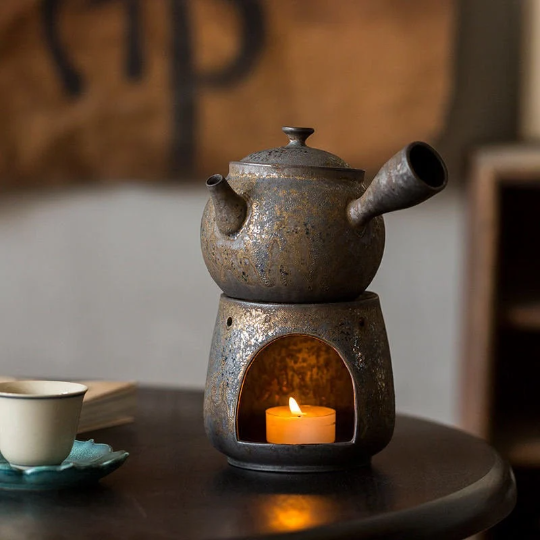 Ceramic Teapot Tea Warmer Stove Tea Ceremony Set