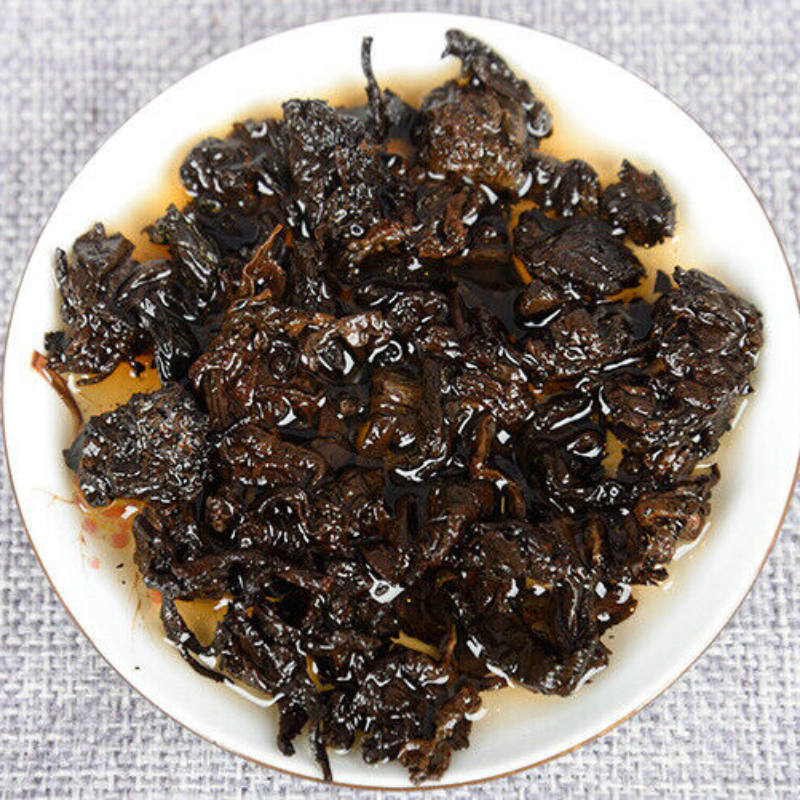 250g Natural Black Tea Pu-erh Tea Old Tea Head Golden Bud Brick Ripe Tea Brick