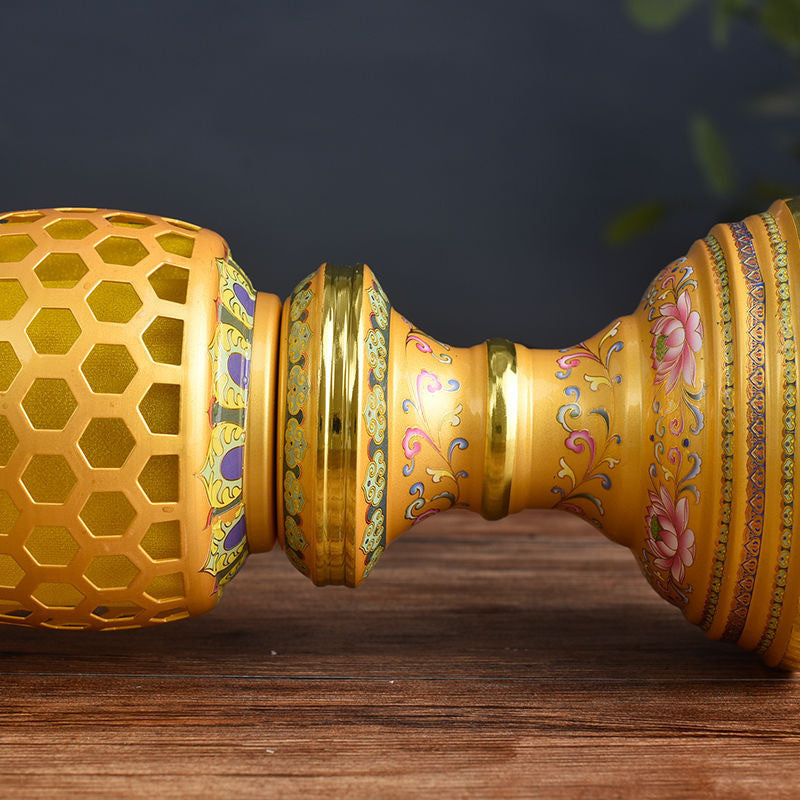 24cm Enamel Color Buddha Lamp Buddhist Altar Temple Worship LED Buddha Lamp