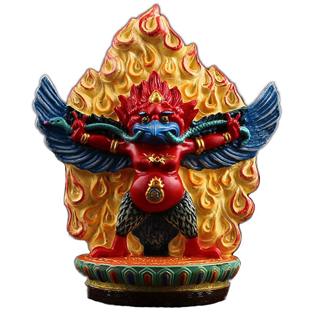 14.5cm Resin Buddhist Bodhisattva ROC Wings Bird Tibetan Figure Buddha Statue