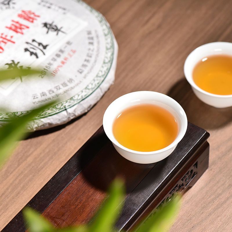 357g Yunnan Pu'er Tea Qizi Cake Tea Old Tree Tea 2015 Lao Ban Zhang Raw Tea Cake