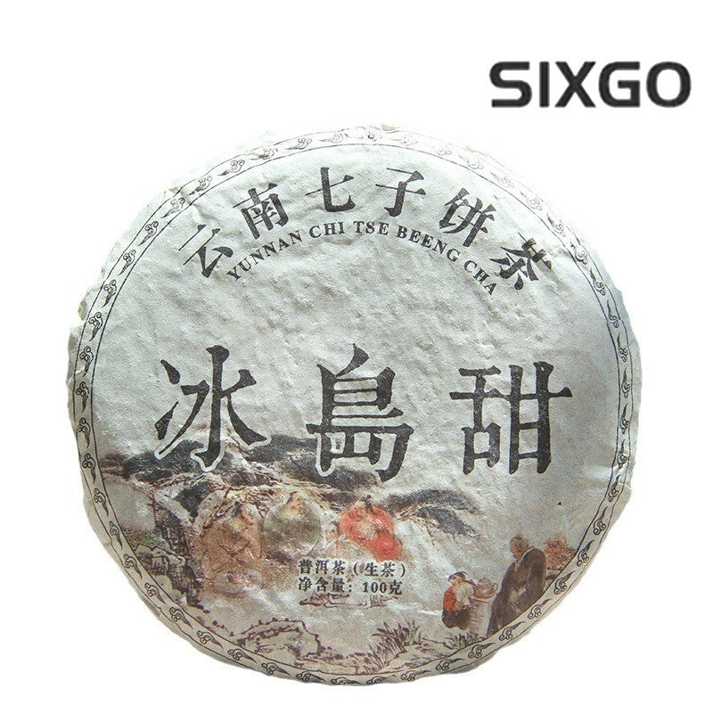 100g Authentic Iceland Sweet 2013 Raw Tea Pu'er Tea Yunnan Lincang Tea Cake