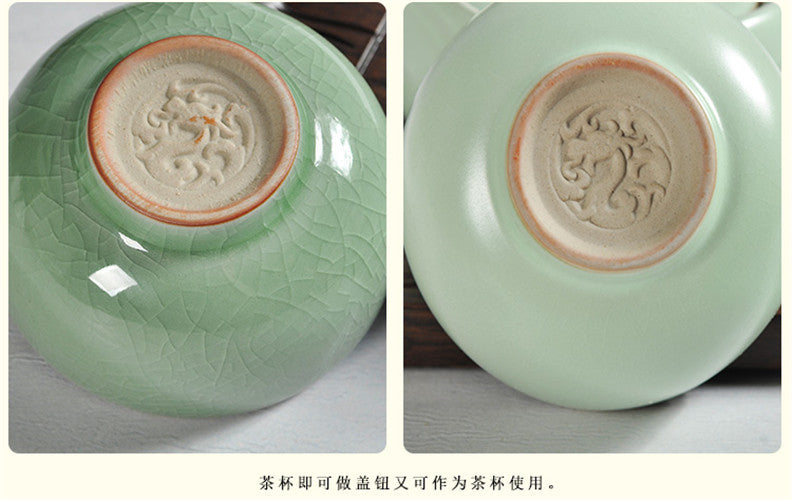 Portable Tea Set Porcelain Tea Pot With Cup For Courtyard Tea Set Travel Tea Set