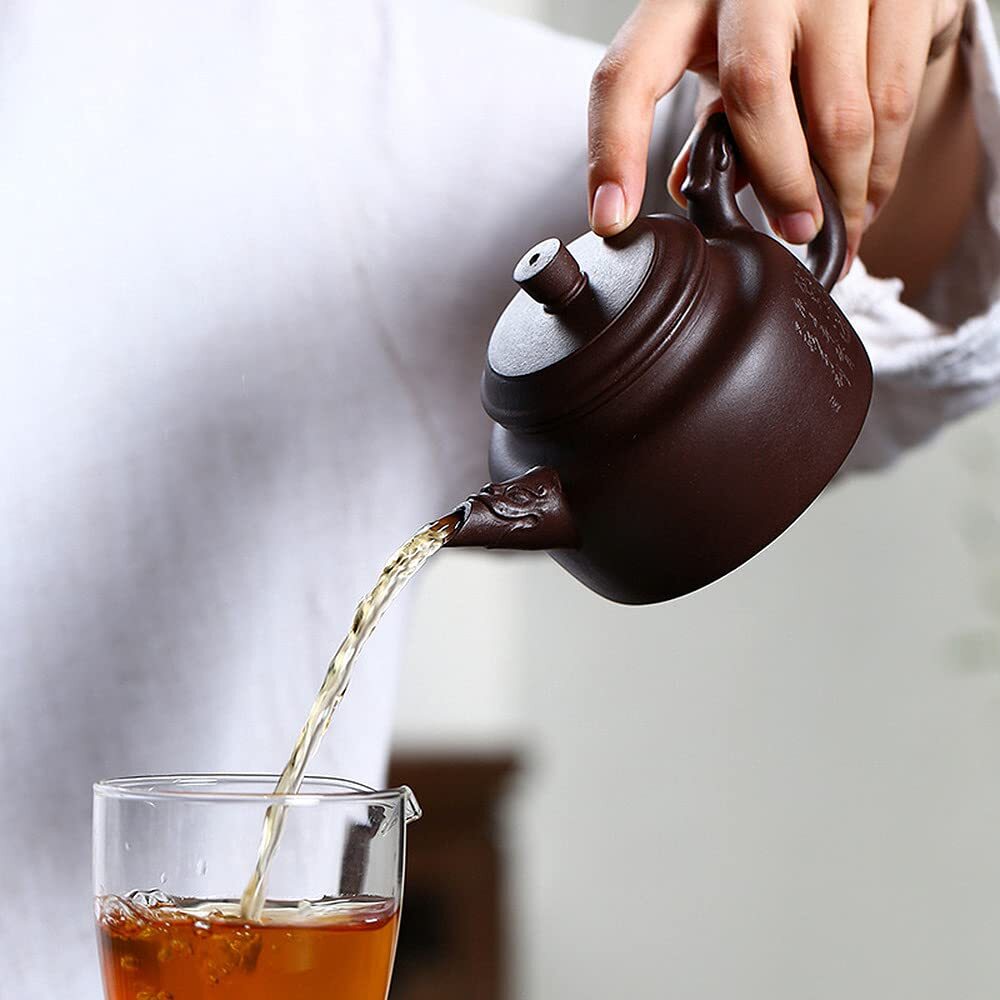 220ml Yixing Purple Clay Pot Handmade Teapot Household Tea Set Kettle Tea