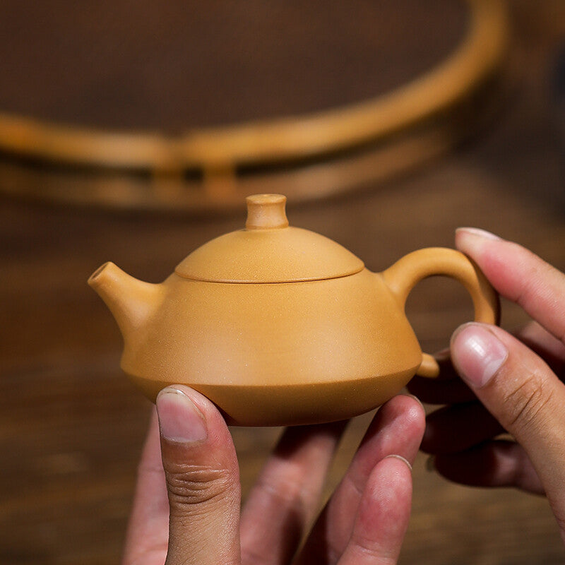 Chinese Yixing Tea Pot Zisha Duan Clay Marked Kungfu Tea Pot 110ml For Puer Tea