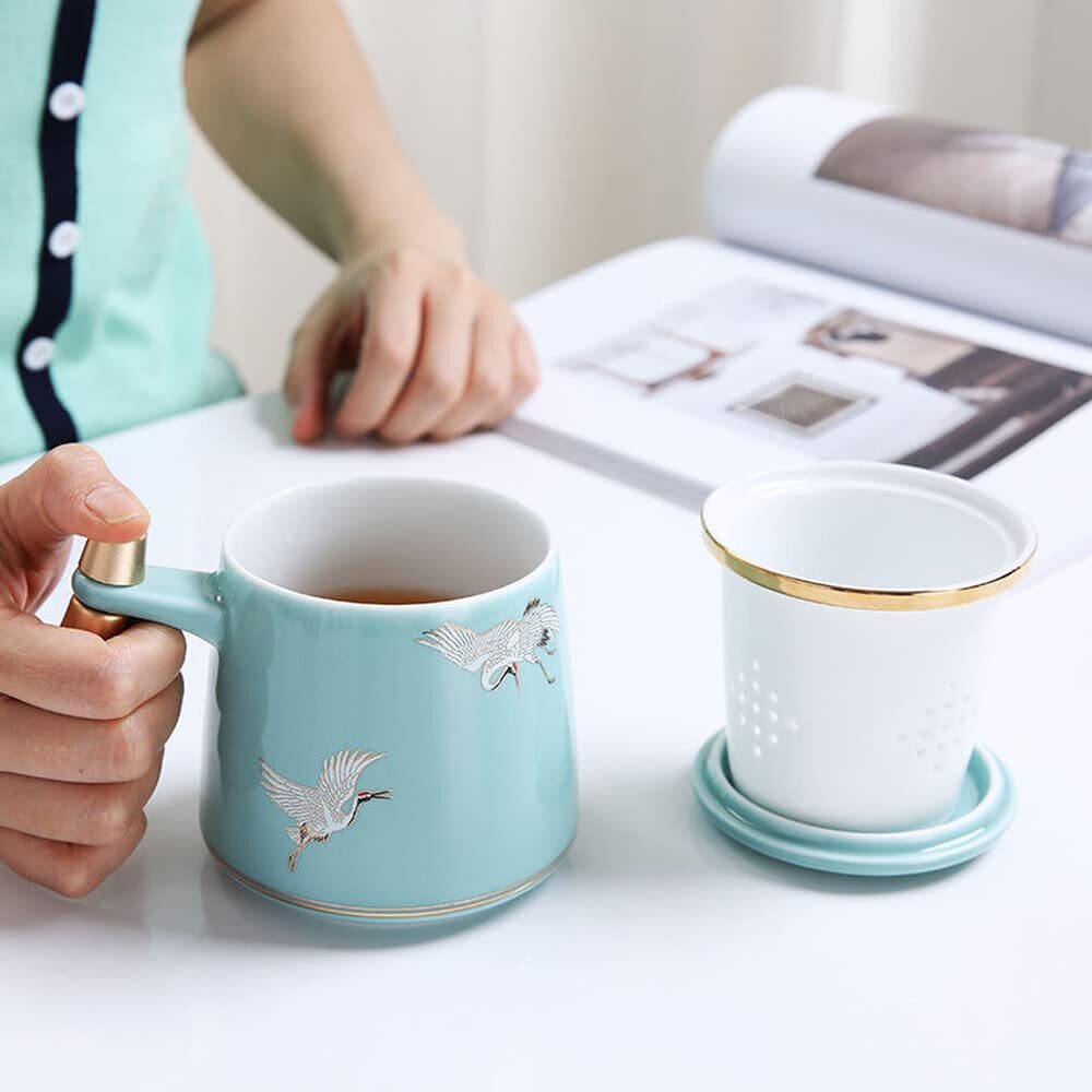 420ml Filter Water Mug Home Office Tea Water Separation Tea Cup Kung Fu Tea Set