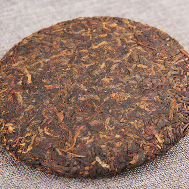 200g Yunnan Menghai Ripe Pu'er Tea Cake Classic Pu-Erh Tea Chinese Slimming Tea