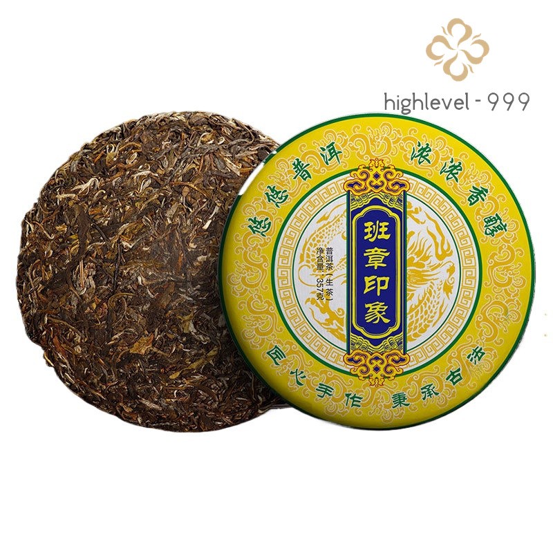 357g Yunnan Menghai Ban Zhang Yinxiang Pu'er Tea Raw Tea Cake Qizi Cake Tea