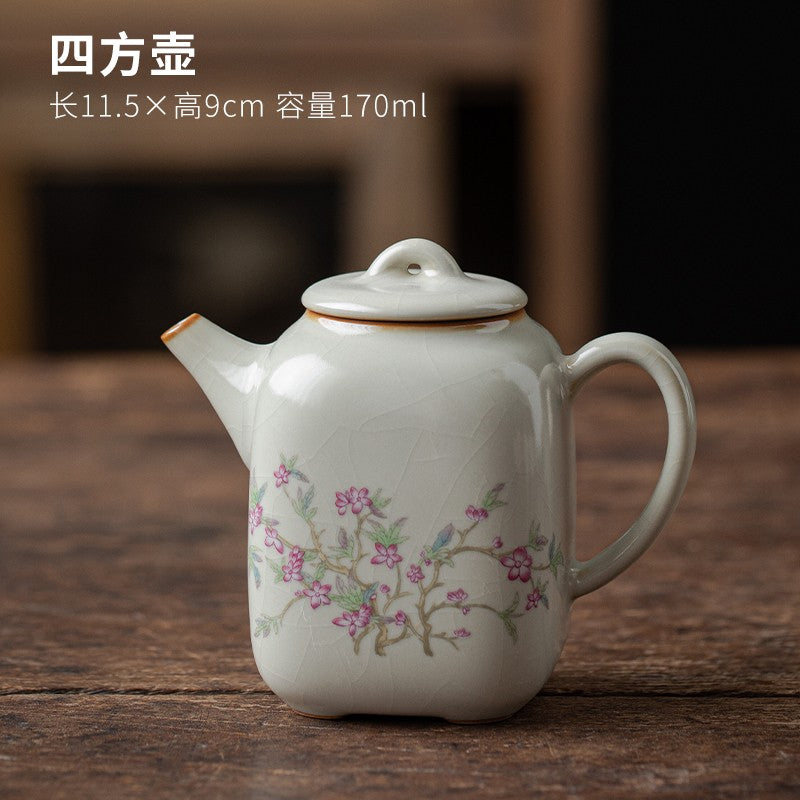 Ru Kiln Xishi Teapot Single Pot Tea Maker Tea Ceremony Kung Fu Tea Set