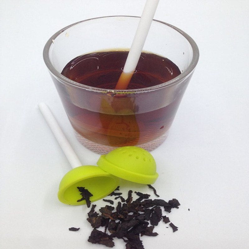 Tea Infuser Silicone Lollipop Shape Puerh Tea Strainers Spice Herbal Tea Filter