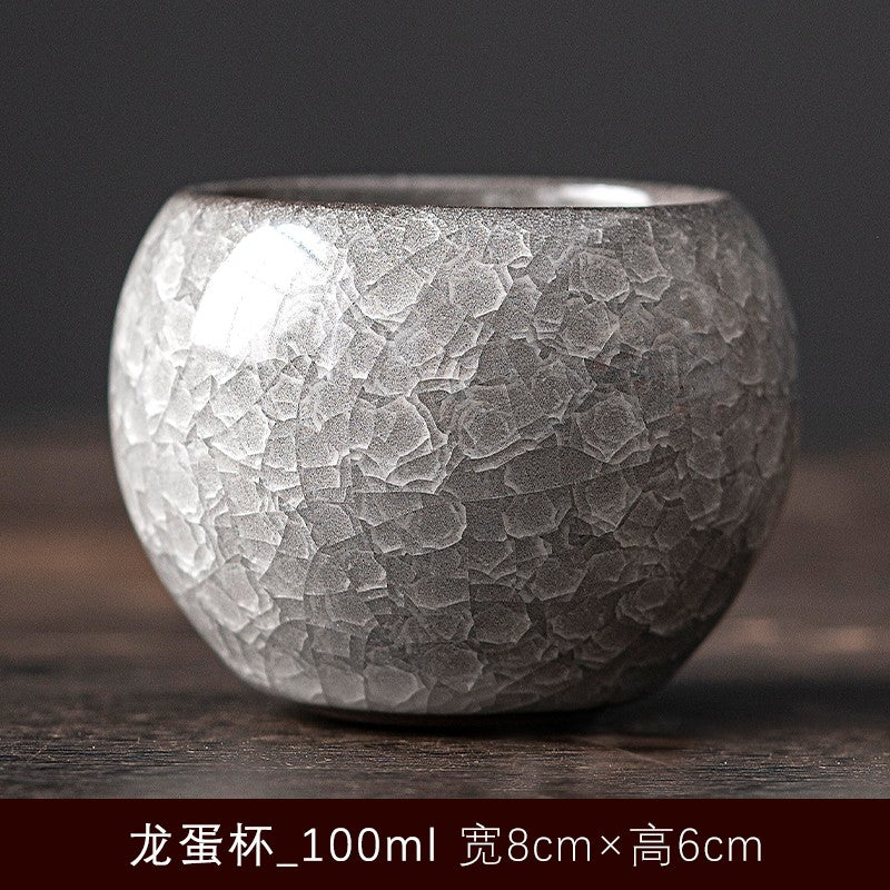 1pc Longquan Celadon Single Cup Ge Kiln Black Ice Crack Tea Cup Tea Set Tea Cup