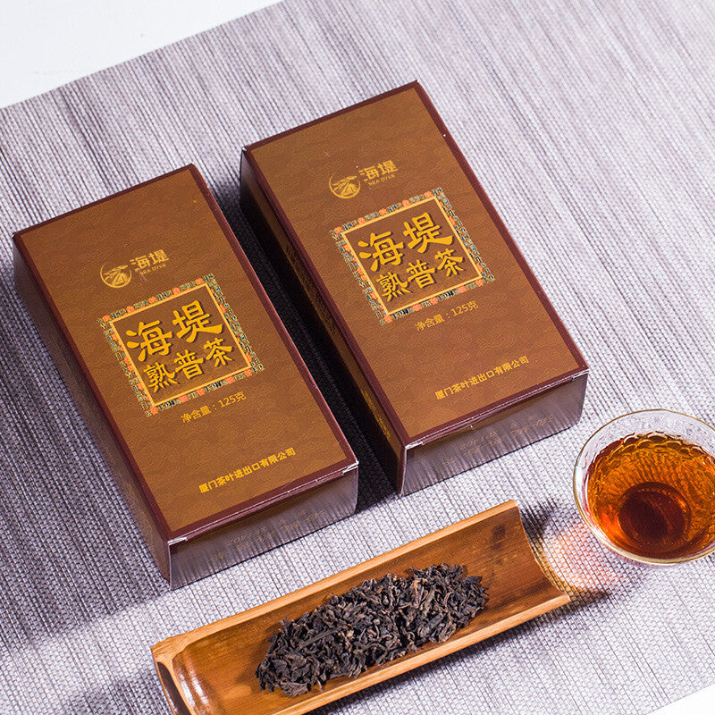 CHINATEA Sea Dyke XPT402 Pu'er Tea Mellow Ripe Puer Pu-erh Loose Tea 125g Box