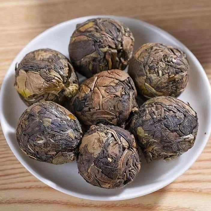 500g FuDing Ball-shaped Aged Shou Mei Longevity Eyebrow Handmade pearl White Tea