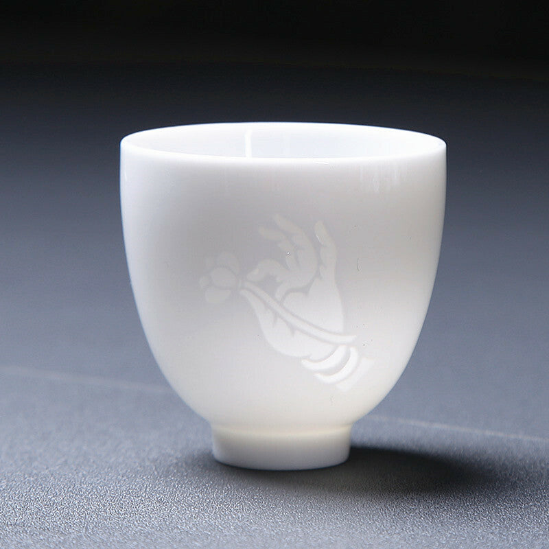 Dehua White China Porcelain Tea Cup Master Cup Of Tea Creative Kungfu Tea Cup