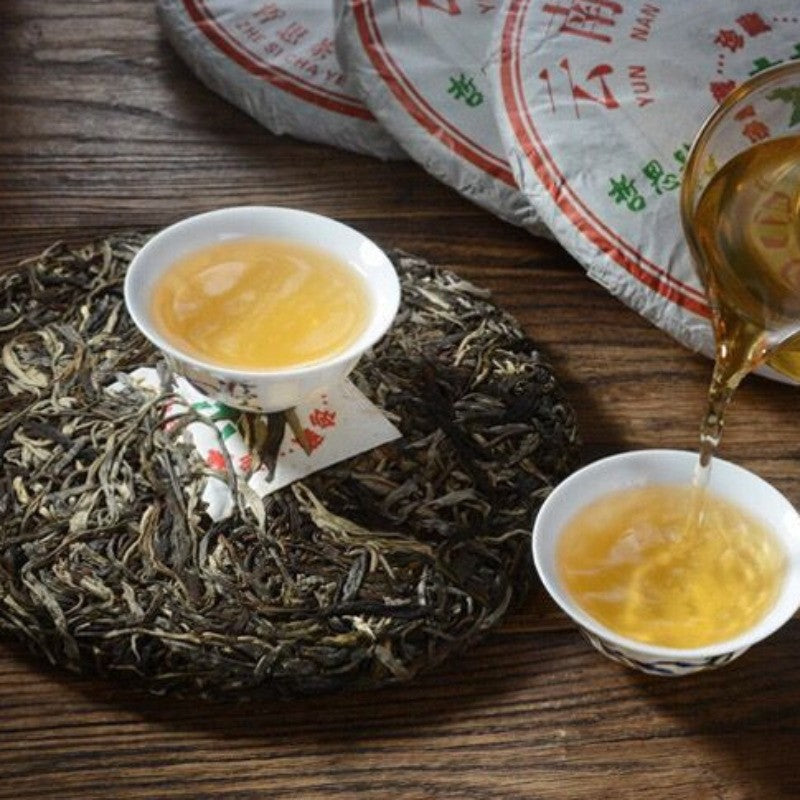 357g 2020 Yunnan Pu'er Tea Raw Tea Pu Erh Tea Cake Yunnan Qizi Cake Tea