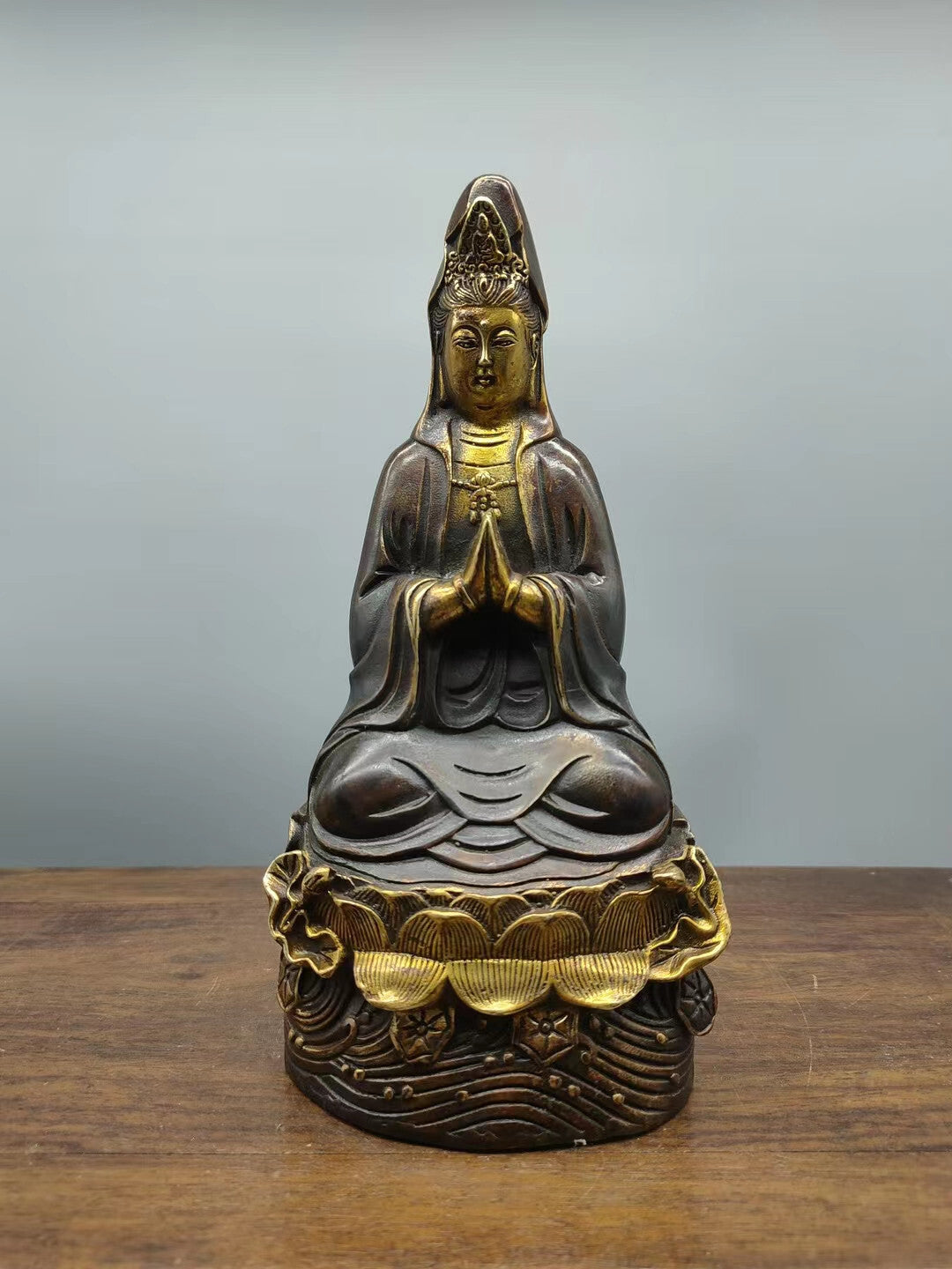 Collected Old Ancient Copper Guanyin Buddha Bodhisattva Buddhist Ornament