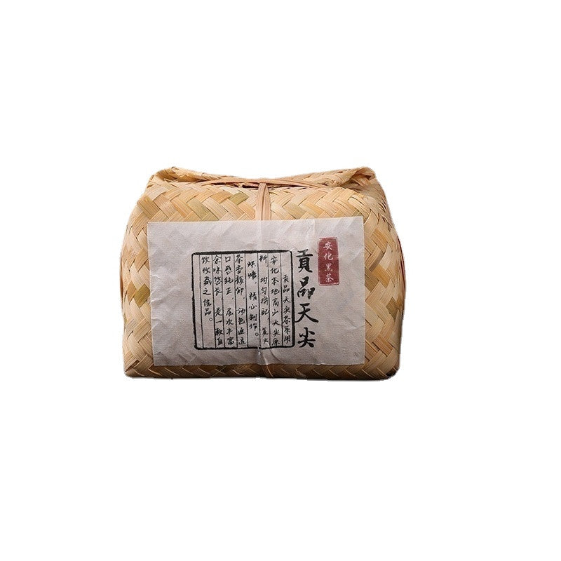 Tianjian Tea 500g Hunan Anhua Black Tea Bamboo Basket Tribute Aged Black Tea