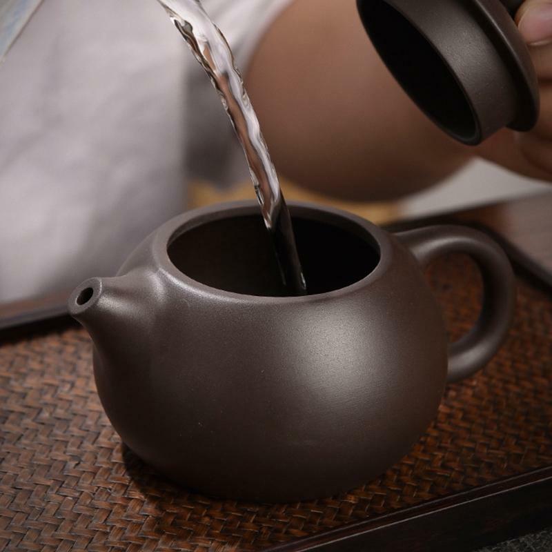 1 Teapot with 4 Tea Cups Tea Mat Tea Bucket Natural Ceramics Kung Fu Tea Set