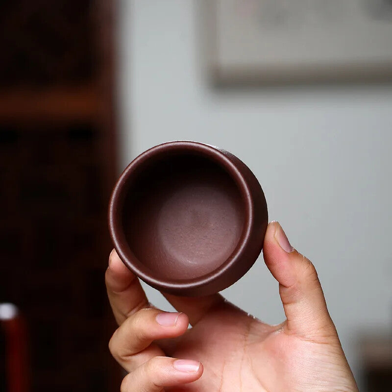 Yixing Purple Clay Teacup Handmade Boutique Tea Bowl Customized Tea Set