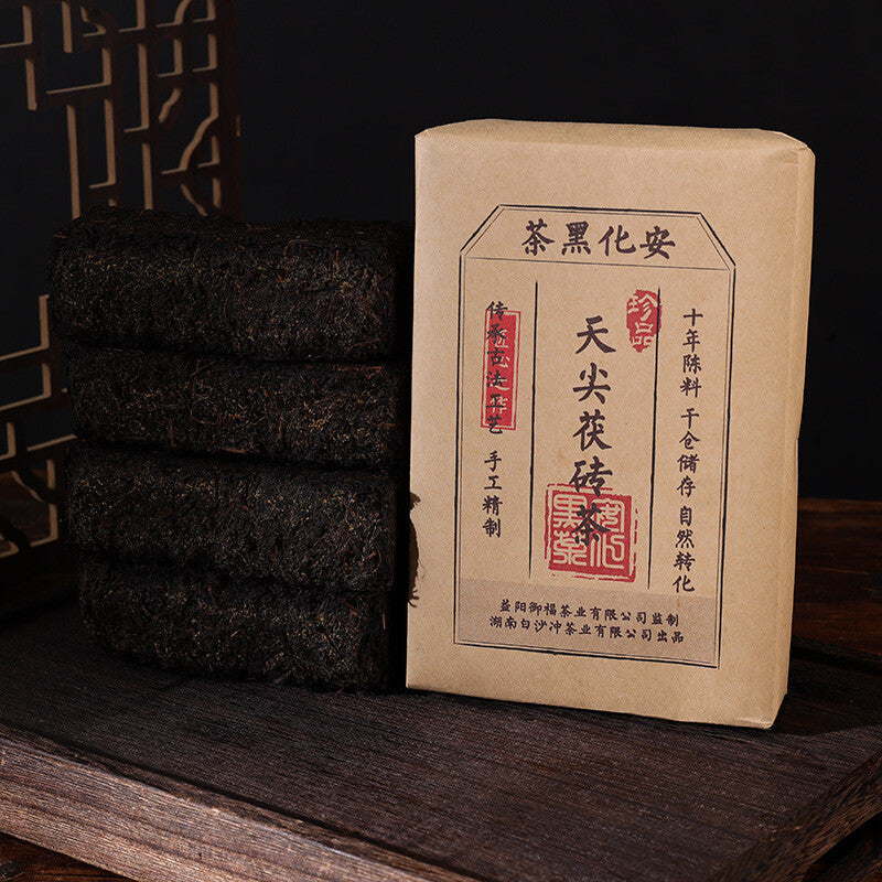 Golden Flower Hand-built Fu Brick Tea Golden Black Tea 1kg Anhua Black Tea