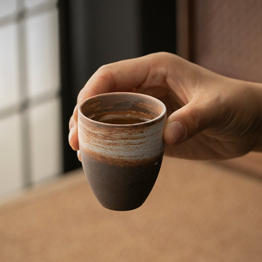 Ceramic Teacup Coarse Pottery Tea Cup Tea Drinkware 100ml