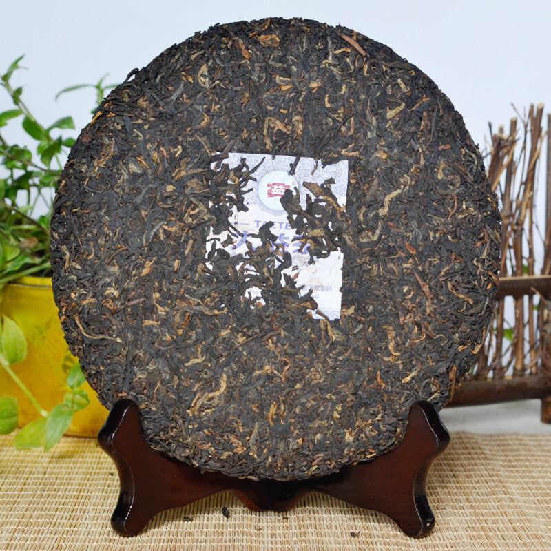 Source of Puer Menghai Dayi Pu'er Tea Cake 2015 357g Ripe Pu-erh Shu Classic