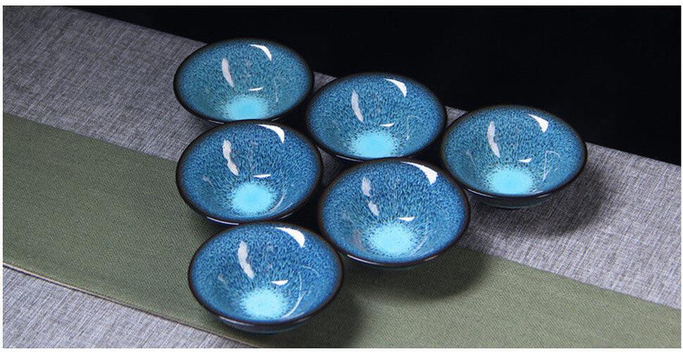 Starry Sky Tea Set 6 Cups 1 Tea Pot Jingdezhen Porcelain Set Kung Fu Tea Cup