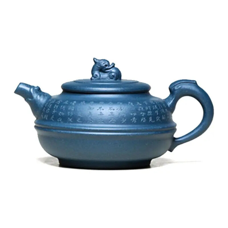 340ml Hand Painted Teapot Purple Clay Blue Tea Pot Kung Fu Zisha Teapot Tea Set