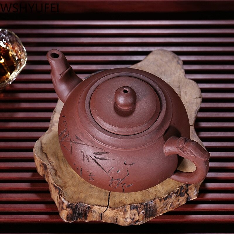 450ml Chinese Yixing Teapot Purple Clay Tea Pot Handmade Household Tea Set