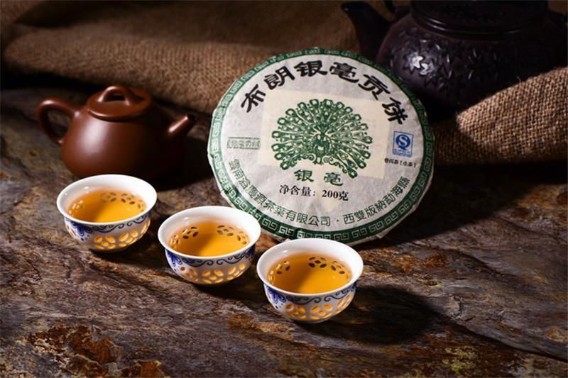 Tea Chinese Pu Erh Tea Cake Healthy Drink Yunnan Brown Yinhao Puer Tea 200g