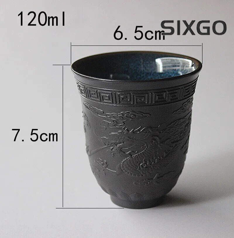 Dragon and Phoenix Tea Cup Handmade Kungfu Teacup Tea Cup