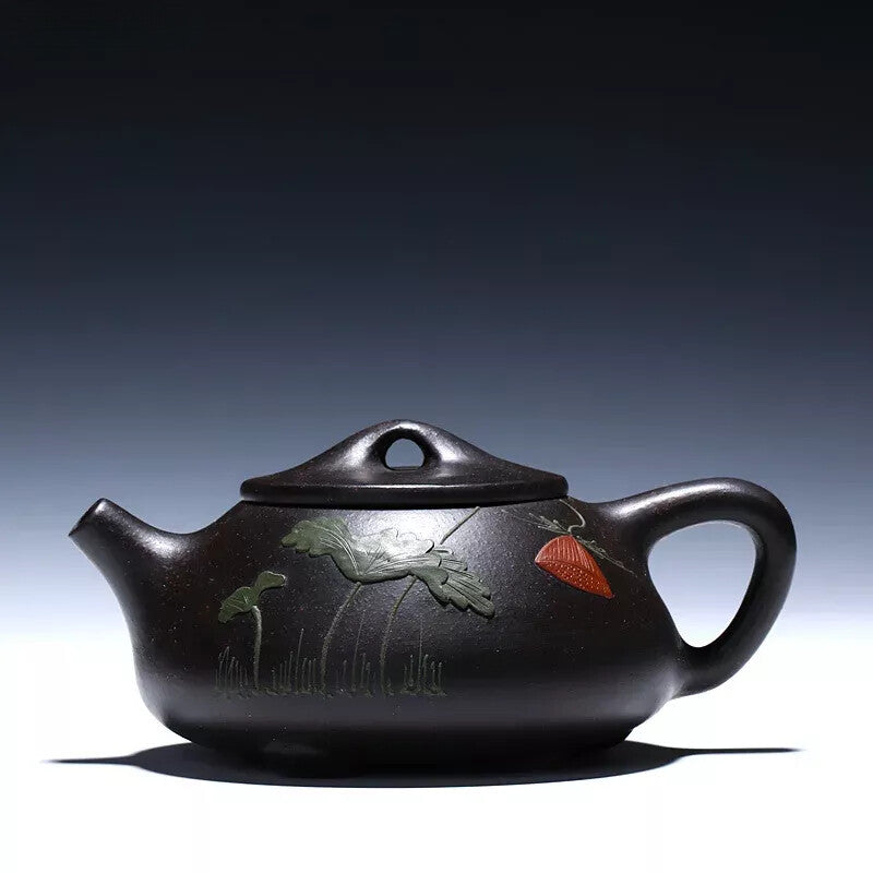 220ml Chinese Yixing Teaware Tea Pot Handmade Tea Set Wine Set Black Zhu Mud