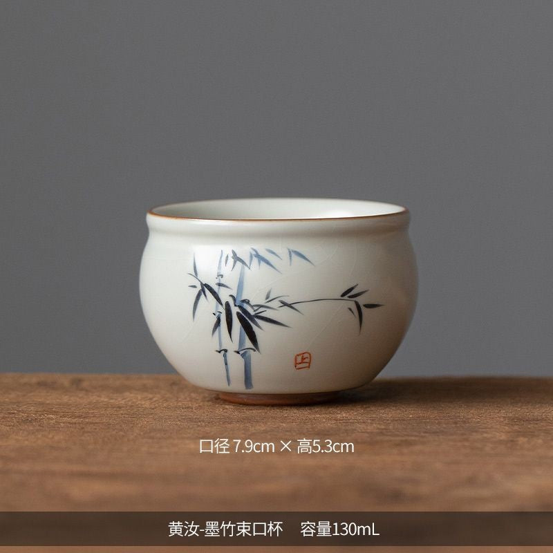 Ru Kiln Master's Cup Single Tea Cup for Sipping Tea Ceramic Kung Fu Tea Set