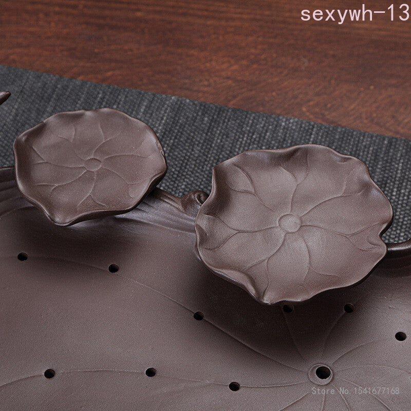 Zisha Tea Tray Bottom Support Dry Tea Table Tea Set Home Office Water Storage