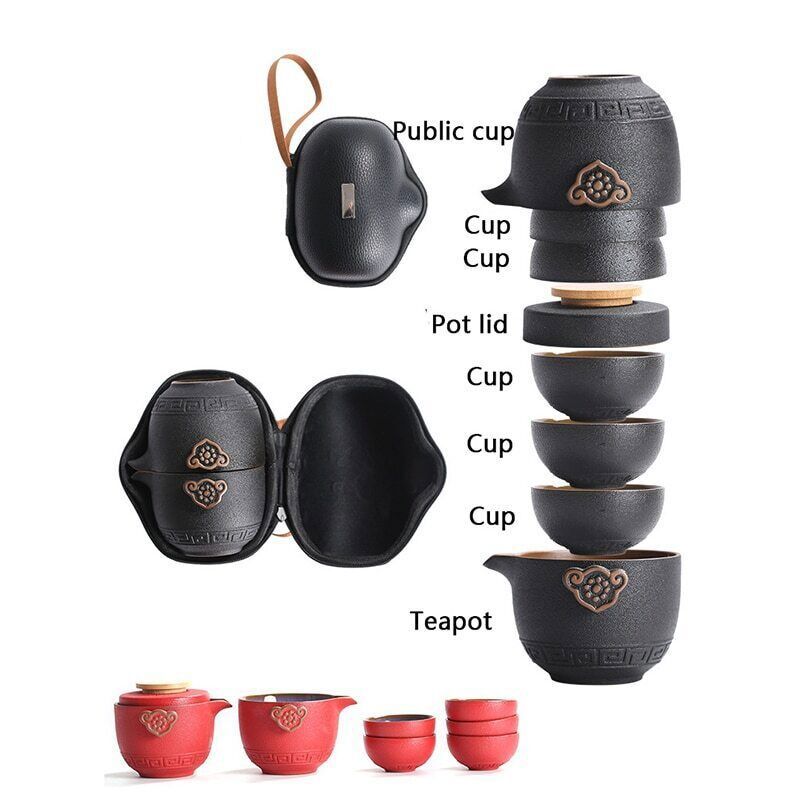 Outdoor Travel Tea Set Tea Set Ceramic Portable Teapot Porcelain Teaset Gaiwan