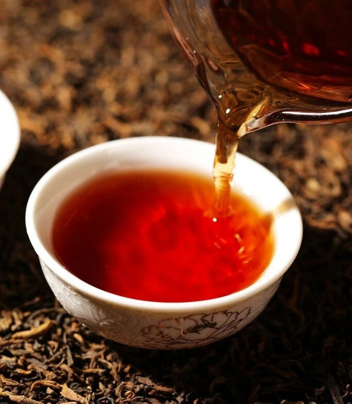 500g Gold bud GongTing Puerh tea bulk pu'erh Ripe tea Old trees old leaves tea