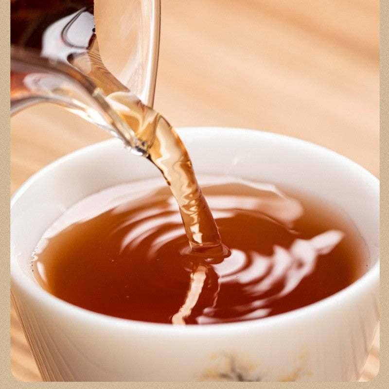 357g Yunnan Pu'er Tea Ripe Tea Pu Erh Cake 2011 Large Leaf Species Qizi Cake Tea