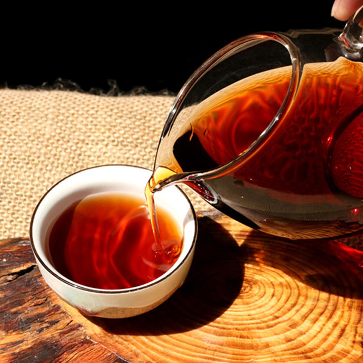 High Quality Puerh Cooked Tea Cake Black Tea Seven Sons Tea Old Tree Yunnan 357g