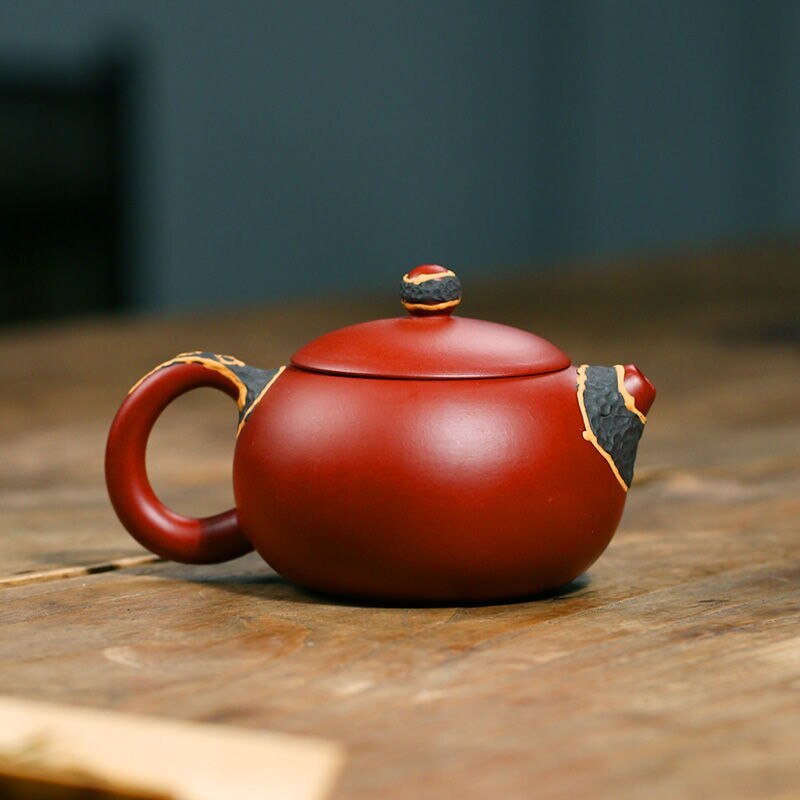Kung Fu Tea Set and Teapot Yixing Tea Pot Filter Handmade Purple Clay Teaware