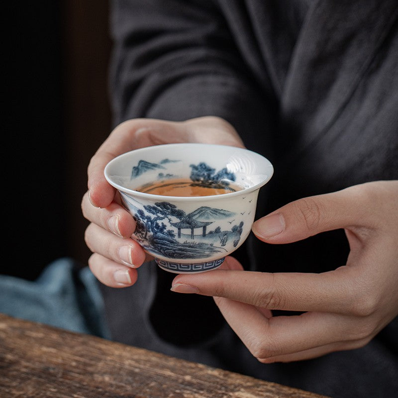 1pc Sheep Fat Jade Tea Cup Single Cup Tea Tasting Cup Personal Tea Cup Ceramic