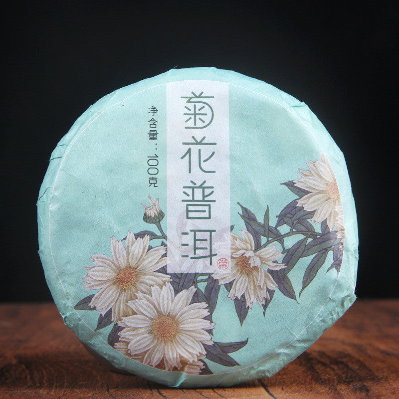 Organic Ripe Pu-erh Tea Gift Tea Health Care 100g*5pcs Chrysanthemum Pu-erh Tea