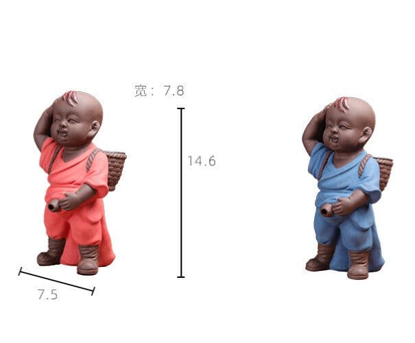 Creative Tea Pet Yixing Zisha Monk Pee Doll Tea Strainer Boy Statue Tea Play New