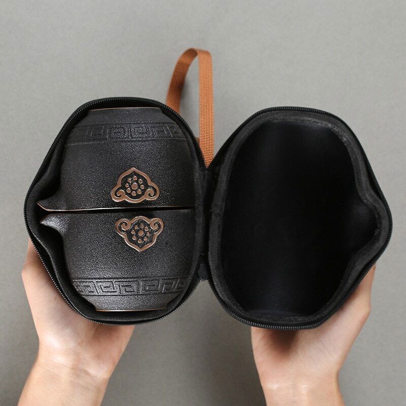 Outdoor Travel Tea Set Tea Set Ceramic Portable Teapot Porcelain Teaset Gaiwan