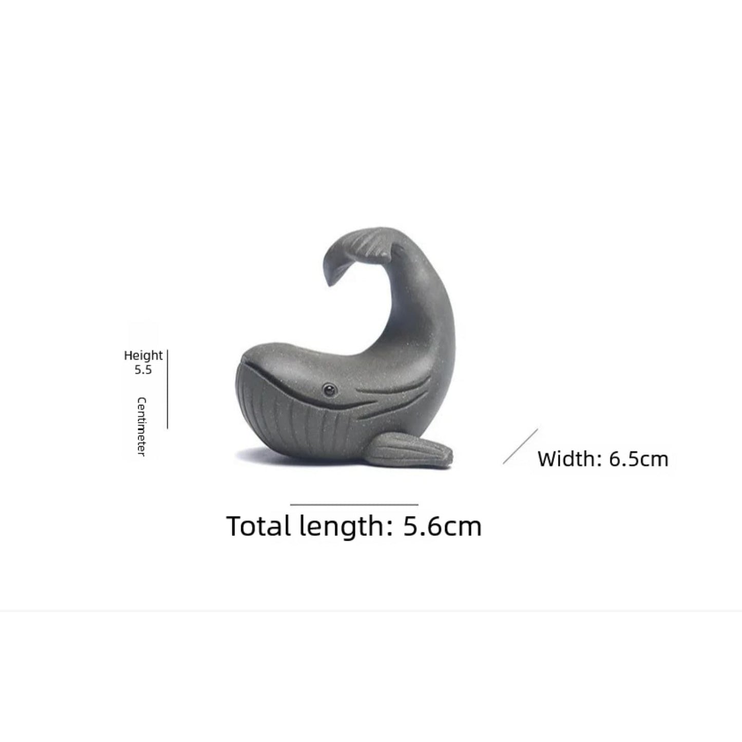 Purple Clay Whale Teapot Lid Holder Tea Pet 6.5cm Vintage Tea Statue Ornaments