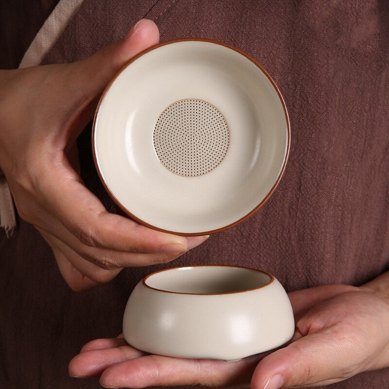 Complete Tea Set Ruyao Craft Crackle Glaze Porcelain Tea Pot Gaiwan Tea Cup New